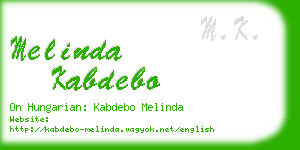 melinda kabdebo business card